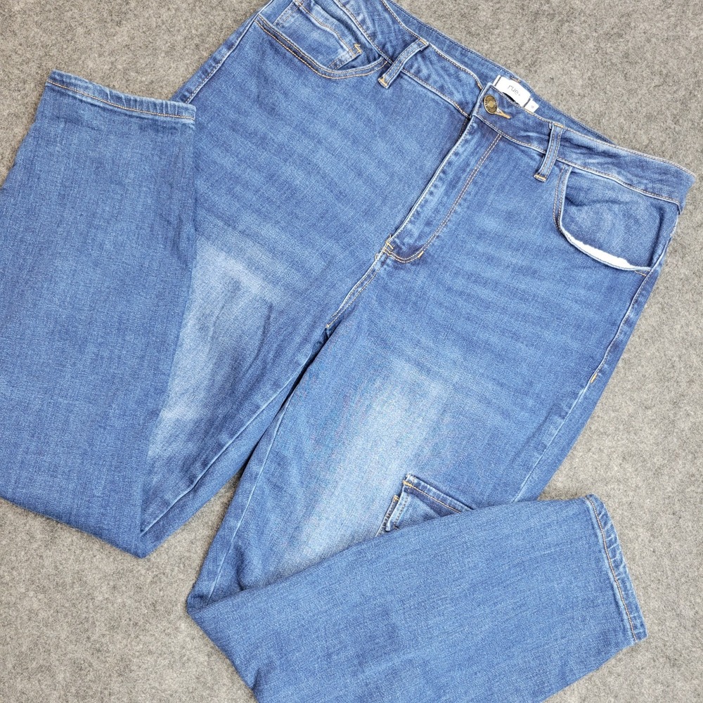 Rue Jeans Womens 18 Denim Stretch Y2K Street 2000s Utility Cargo Pockets Outdoor